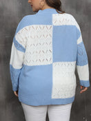 Switch Plus Size Color Block Knitted Sweater - Autumn &amp; Winter 2 image