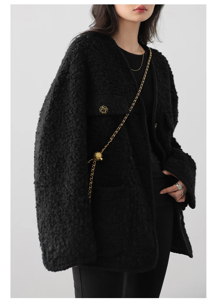 CHIC VEN Women's Woolen Coat - Autumn Winter