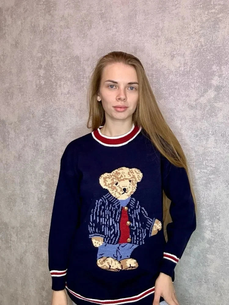 Lazy Knitwear Bear Pullover - Youthful & Warm