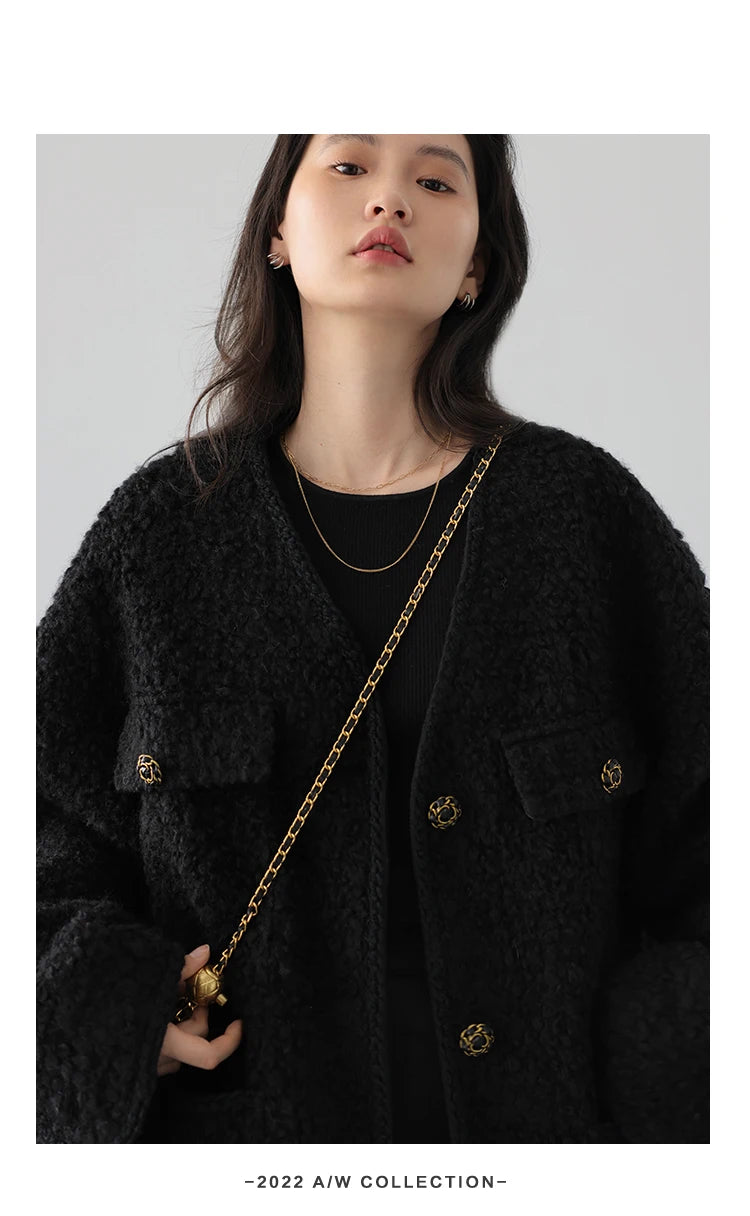 CHIC VEN Women's Woolen Coat - Autumn Winter