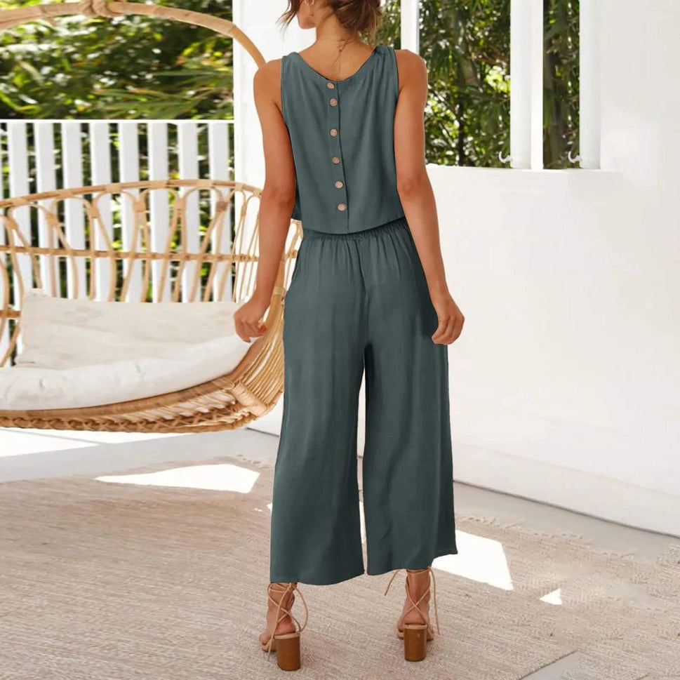 Elegant Summer Linen 2-Piece Set