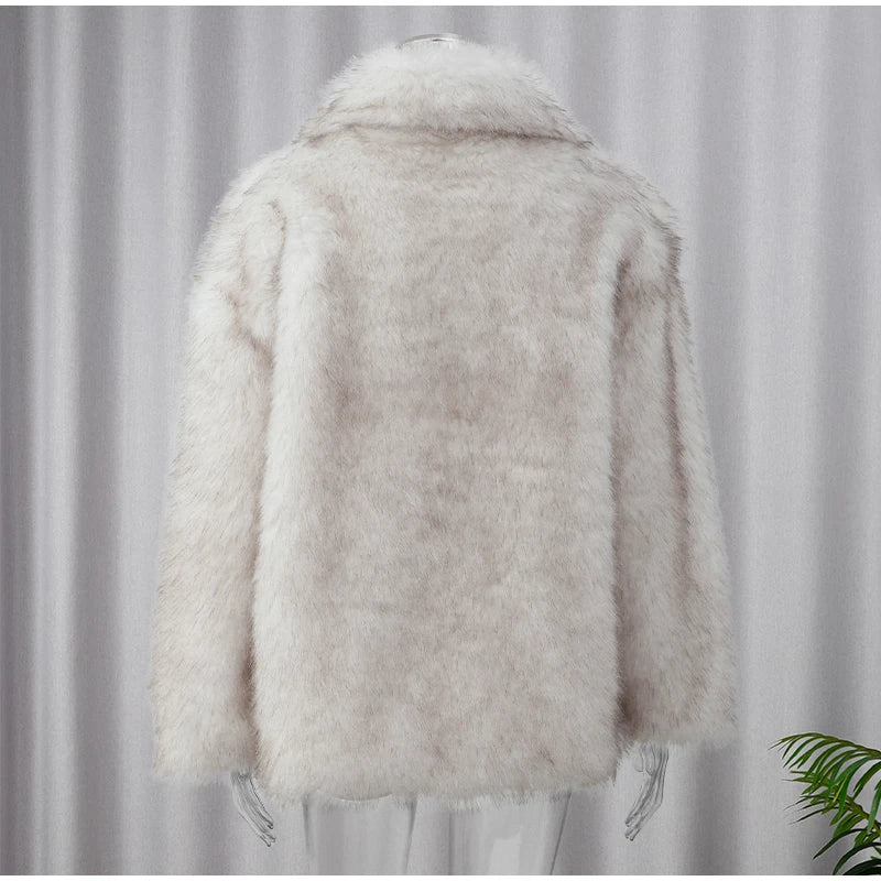 Fashion Warm Fluffy Faux Fur Coat