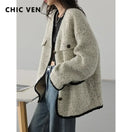 Switch CHIC VEN Women&#39;s Woolen Coat - Autumn Winter 1 image