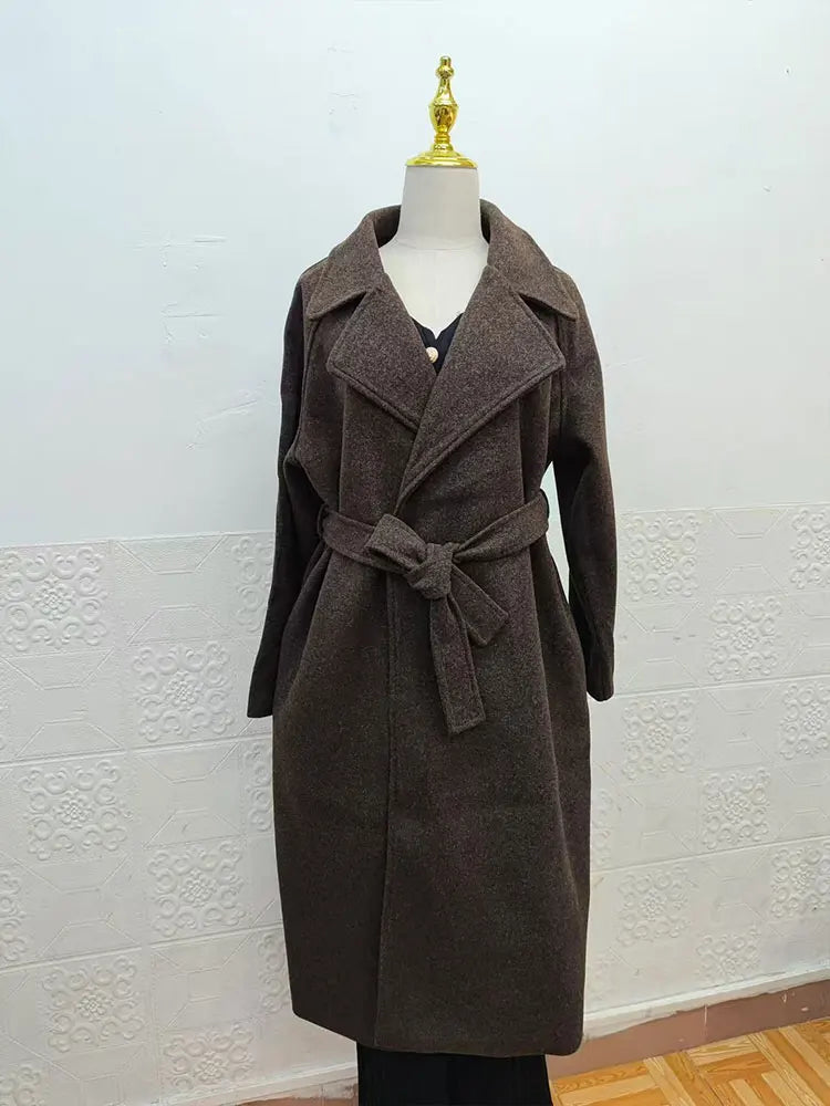 French Lazy Style Woolen Coat