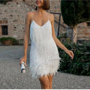 Switch Sexy Tassel Sequins Feather Mini Dress 1 image