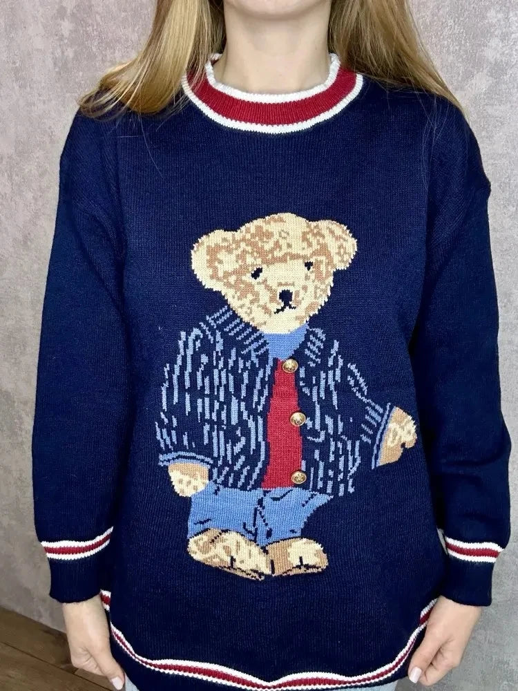 Lazy Knitwear Bear Pullover - Youthful & Warm