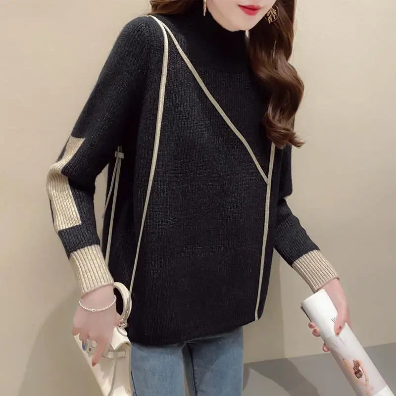 Thickened Half High Collar Sweater