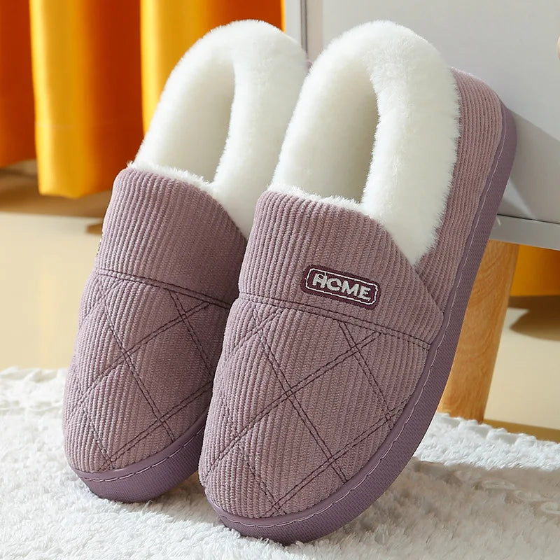 Evshine Women’s Plush Furry Winter Slippers