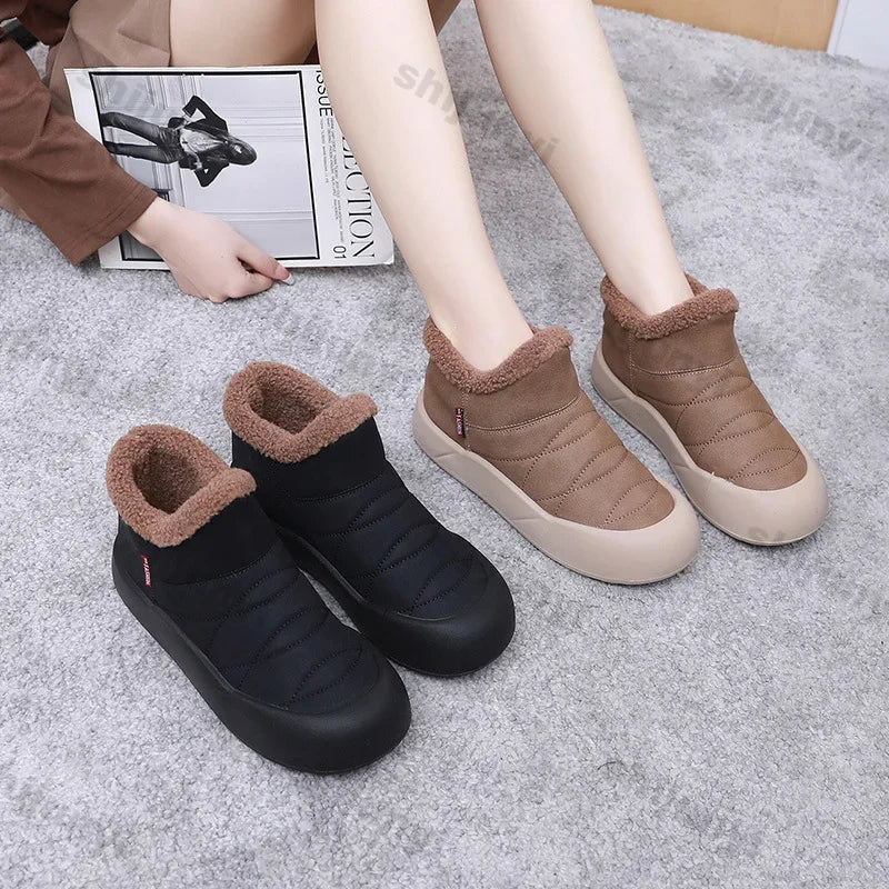 Warm Waterproof Plush Snow Boots for Women