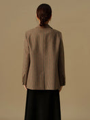 Switch Retro Brown Wool-Blend Blazer for Women 2 image