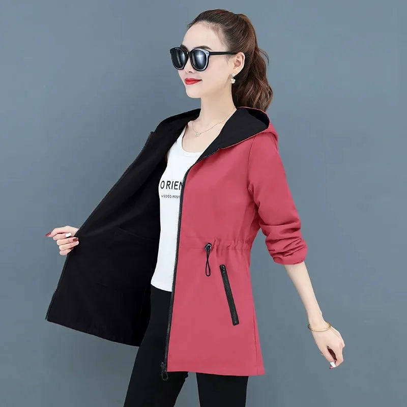 Autumn Double-Sided Hooded Windbreaker