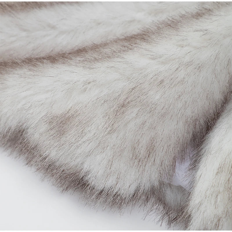 Fashion Warm Fluffy Faux Fur Coat