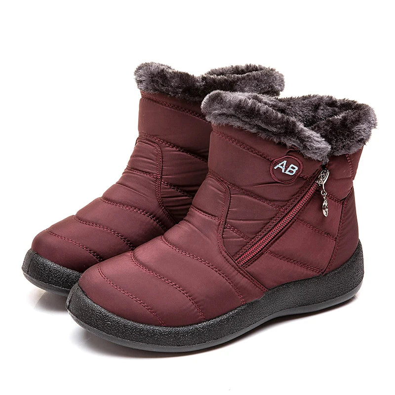 Women's Waterproof Winter Boots with Soft Fur | Alfadarling