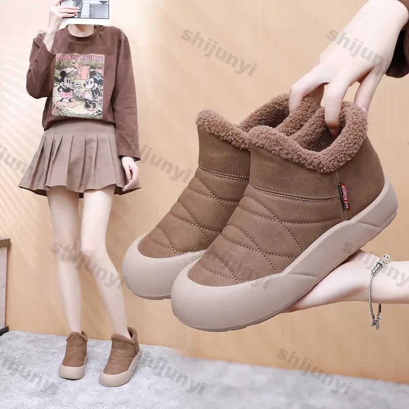 Warm Waterproof Plush Snow Boots for Women