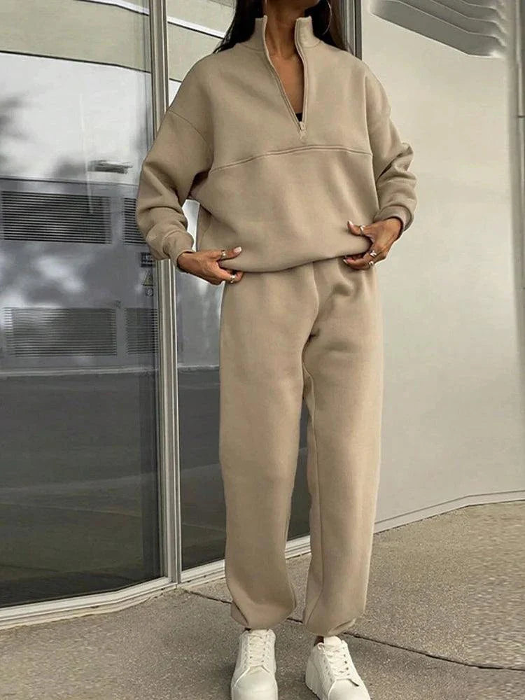 Women's Autumn Winter Sport Set – Sweatshirt & Pants Suit