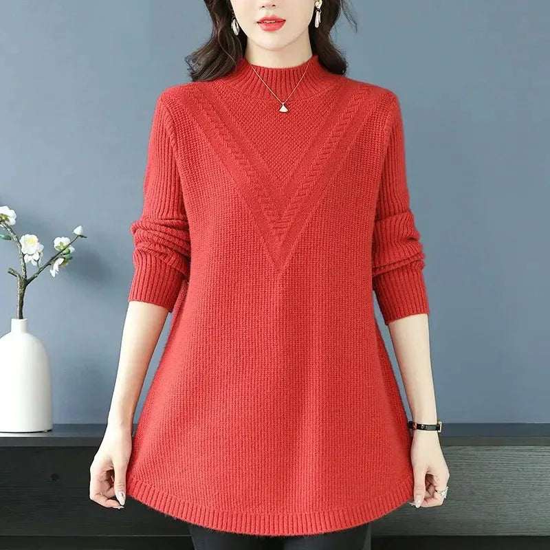 Large Size Women's Autumn Winter High-End Wool Sweater