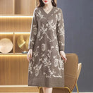 Switch Temperament V-Neck Sweater Dress 2 image