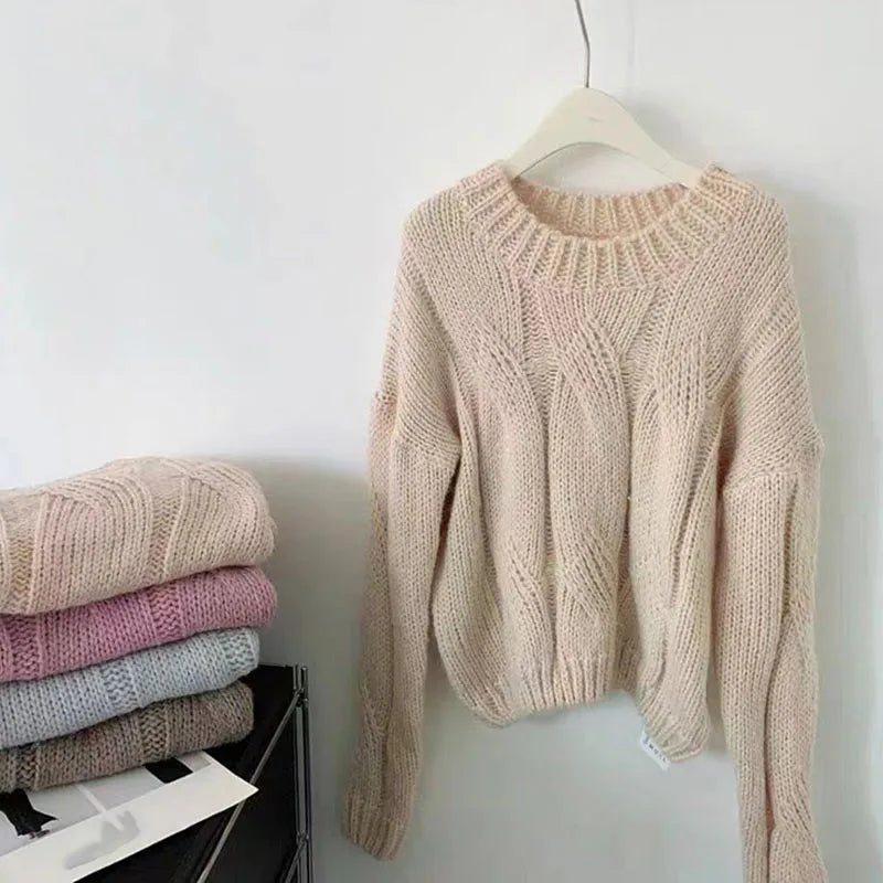 Lucyever Lazy Style Twist Sweater - Cozy & Stylish