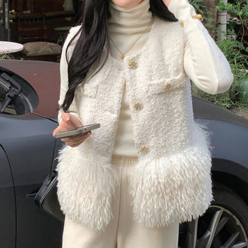 Wool Vest Jacket for Women