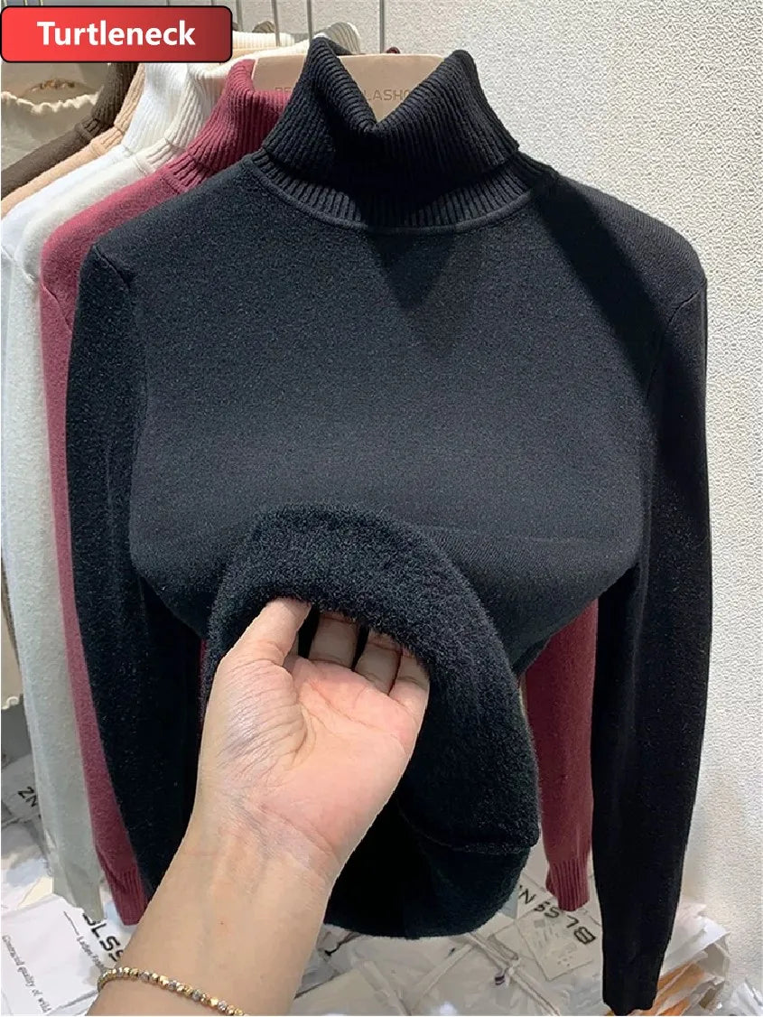 Thicken Velvet Turtleneck Sweater