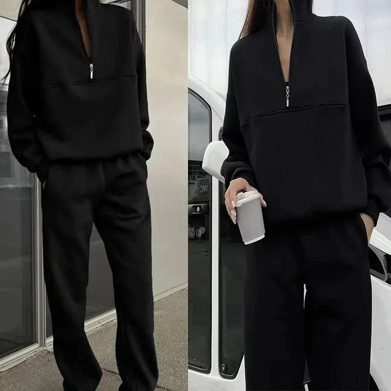 Women's Autumn Winter Sport Set – Sweatshirt & Pants Suit