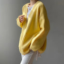 Switch Chic Yellow Knitted Cardigan for Women | Alfadarling 2 image