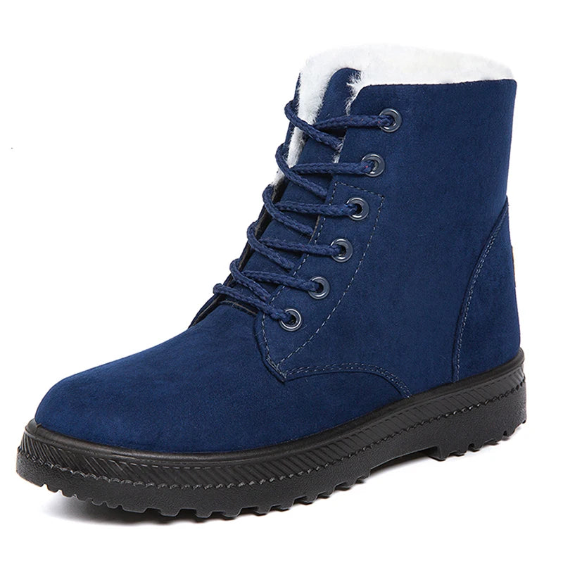 Cozy Snow Plush Platform Boots for Women