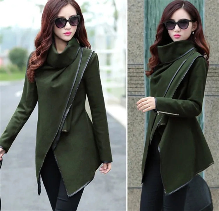 Women’s Trench Coat Long Cashmere Woolen Overcoat