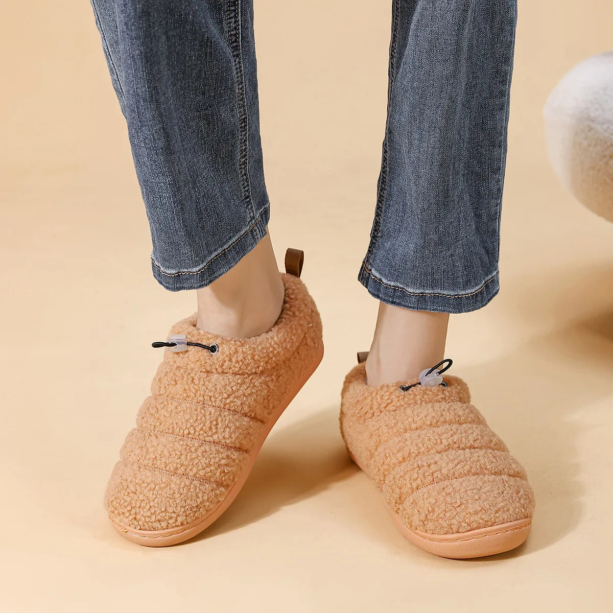 Smile Winter Warm Adjustable Cotton Slippers