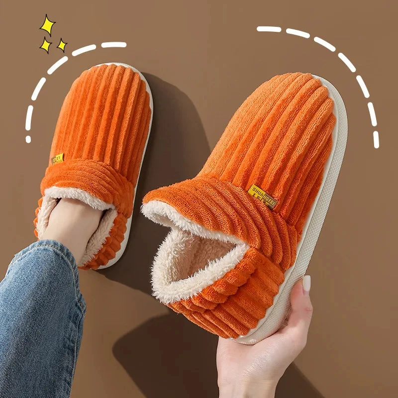 Evshine Women’s Plush Furry Winter Slippers