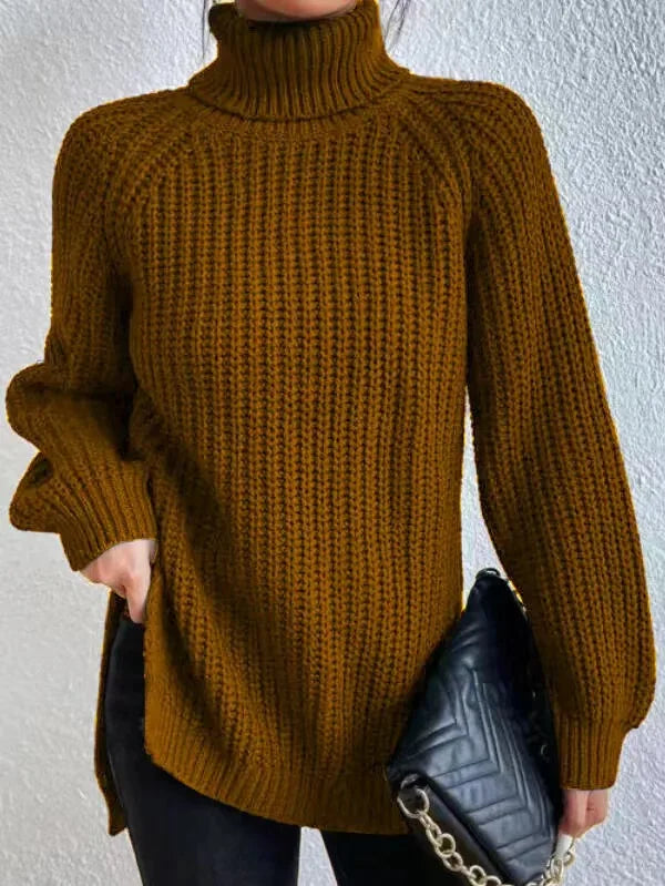 Elegant Oversized Winter Turtleneck Sweater