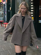 Switch Chic Solid Woolen Coat - Oversized &amp; Stylish 1 image