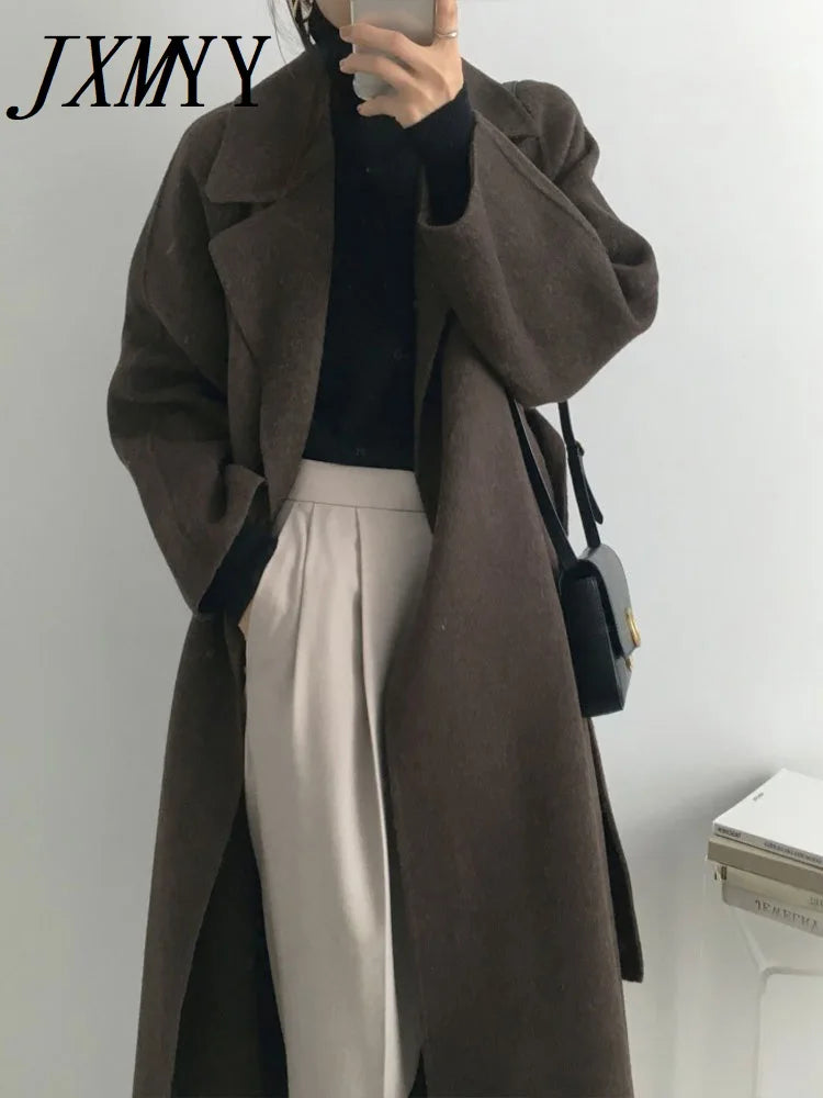 French Lazy Style Woolen Coat