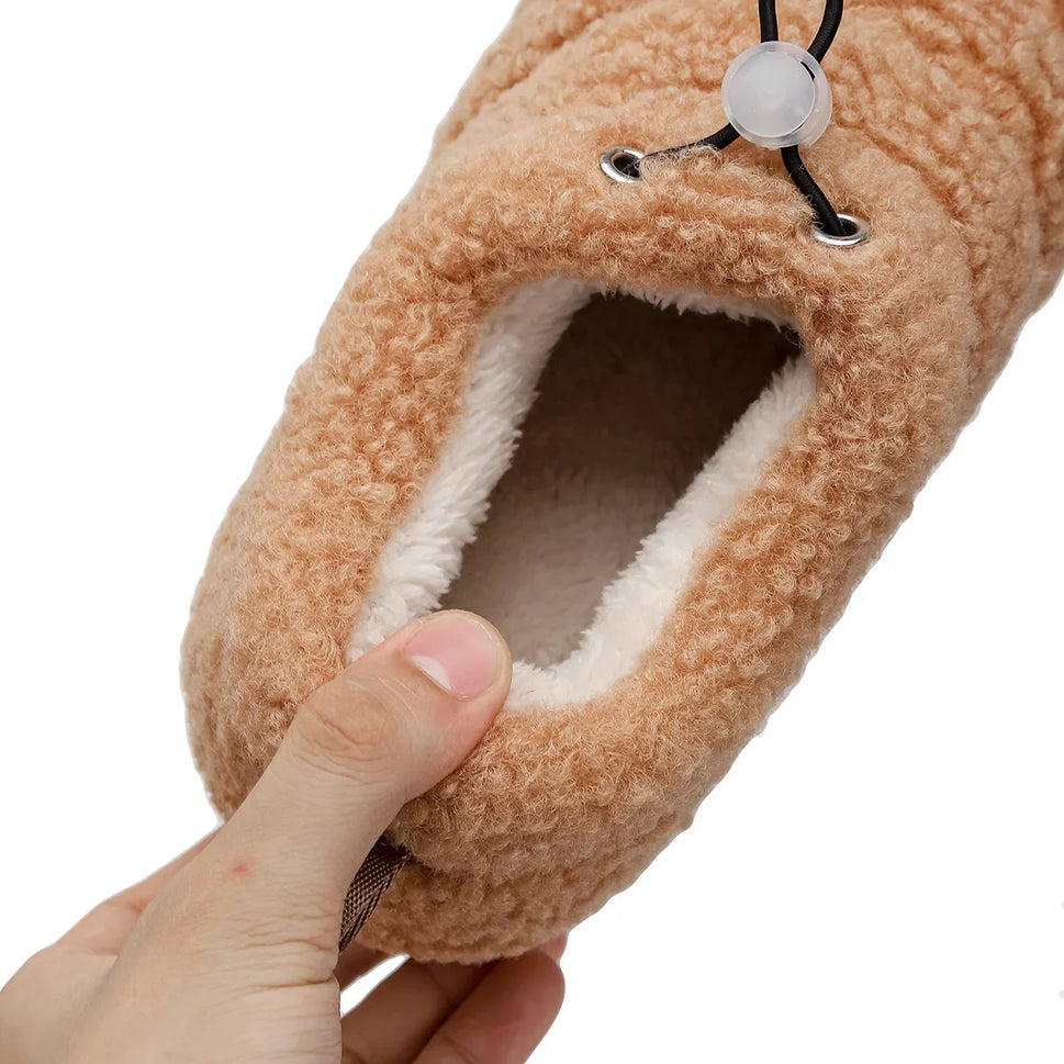 Smile Winter Warm Adjustable Cotton Slippers