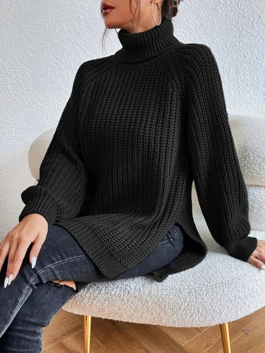 Elegant Oversized Winter Turtleneck Sweater