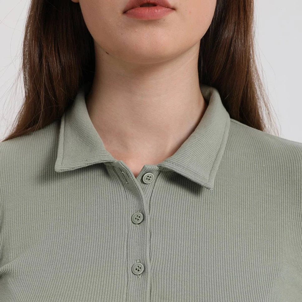 AP Soft Rib Polo Tee for Women