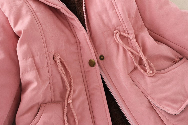 Autumn Winter Women’s Hooded Slim Coat