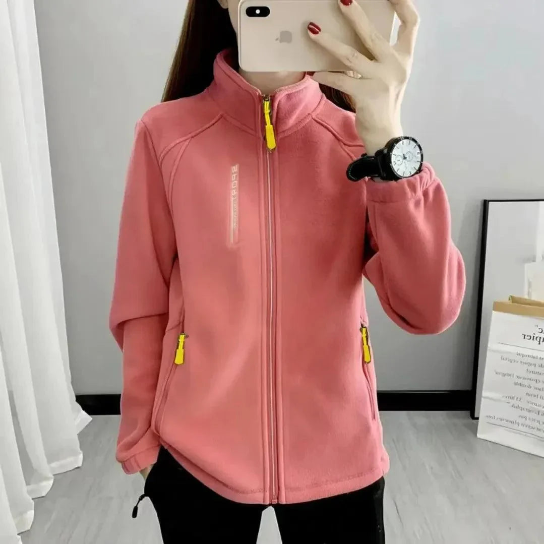 Plus Size Fleece Coats for Women - Warm & Stylish, Winter and Spring Jacket, Casual Outdoor Sportswear for Hiking and Yoga