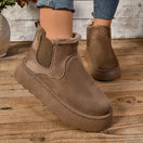 Switch Cozy Suede Fur Chelsea Ankle Boots 1 image