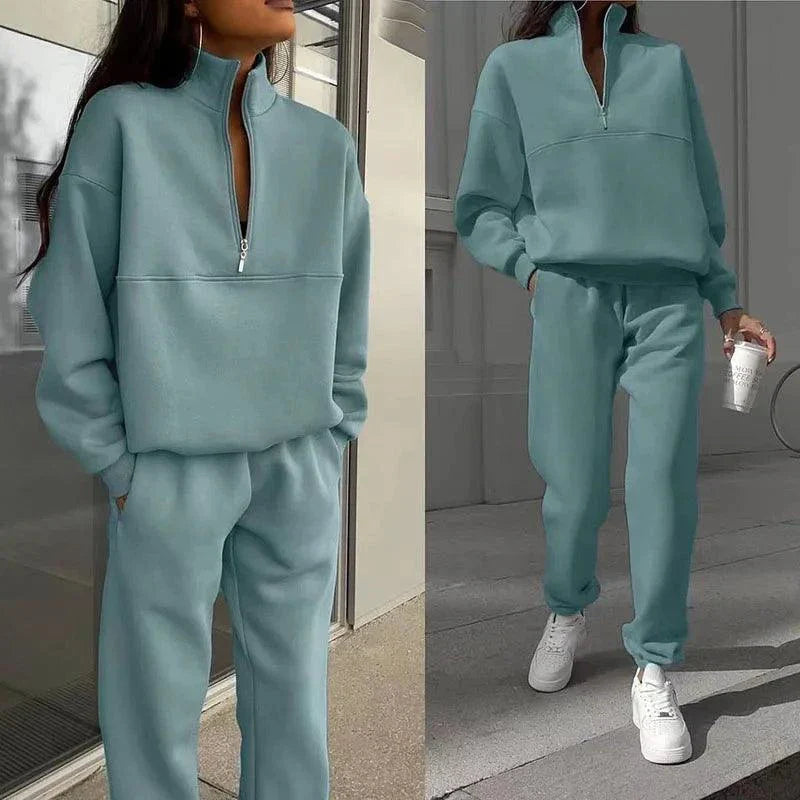 Women's Autumn Winter Sport Set – Sweatshirt & Pants Suit