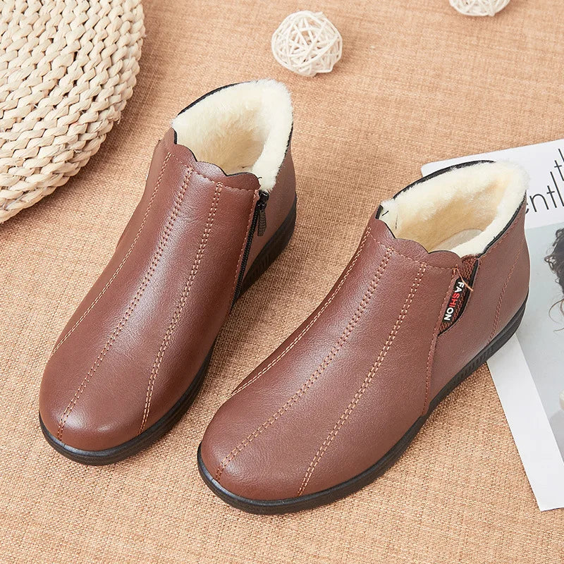 Soft Leather Ankle Boots for Women