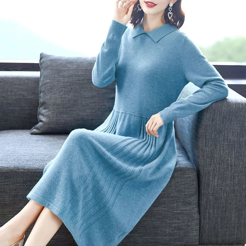 Autumn Winter Women's Loose Knitted Dress