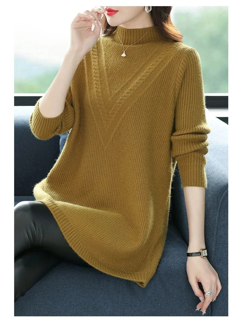 Large Size Women's Autumn Winter High-End Wool Sweater