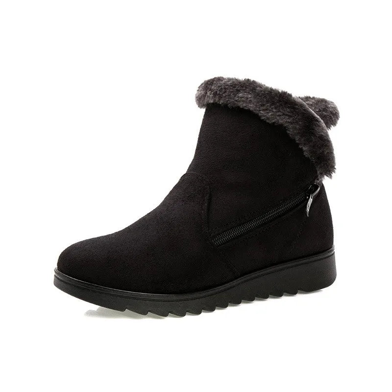 Women's Warm Plush Snow Boots with Zipper | Alfadarling