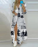 Switch Spring &amp; Summer Sexy Shirt Long Skirt Dress 1 image