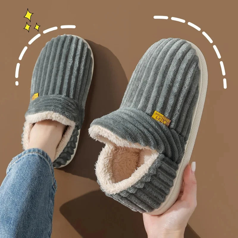 Evshine Women’s Plush Furry Winter Slippers