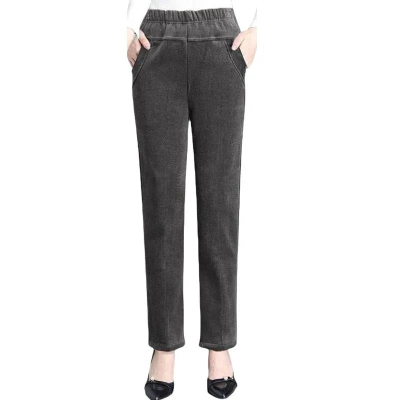 Spring Winter Fleece-Lined Skinny Pencil Pants