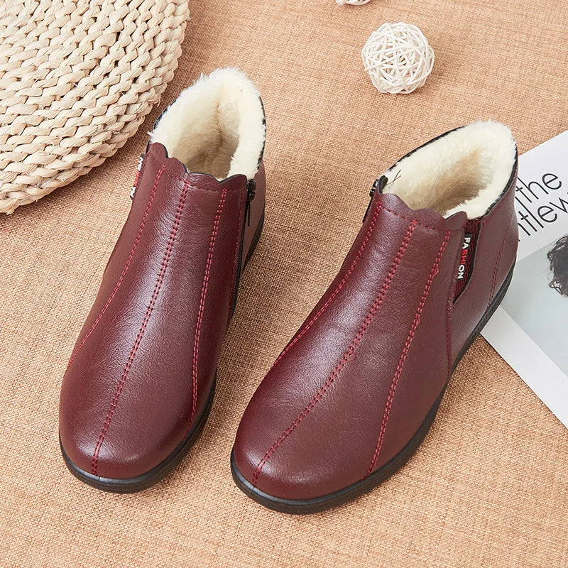 Soft Leather Ankle Boots for Women