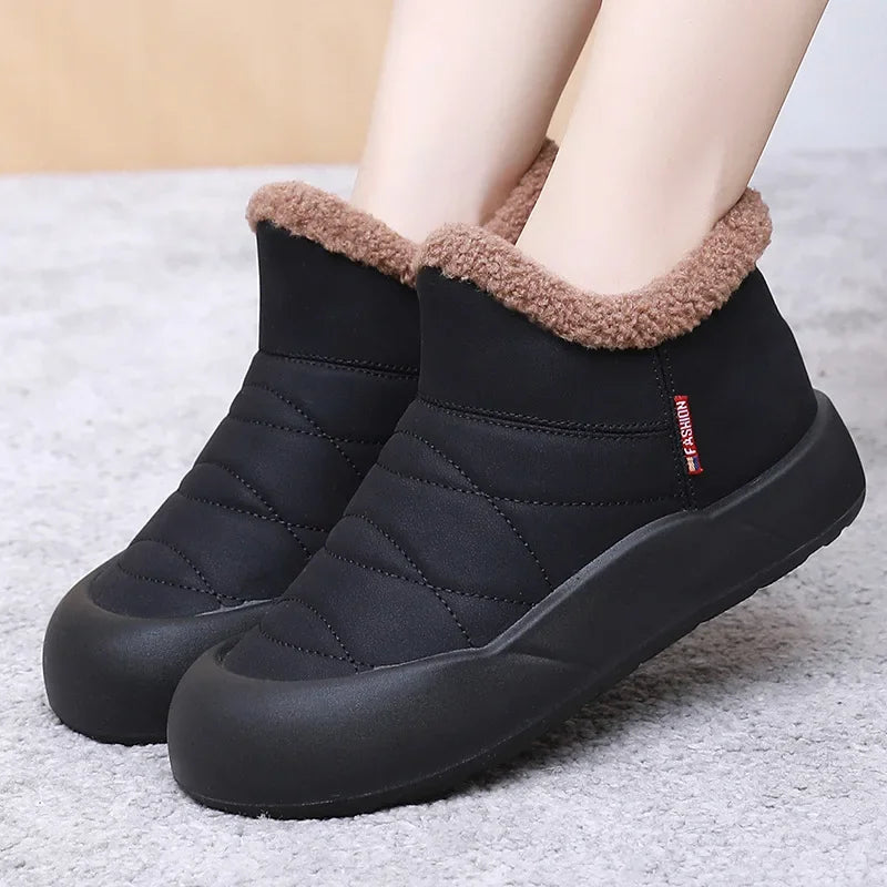 Warm Waterproof Plush Snow Boots for Women