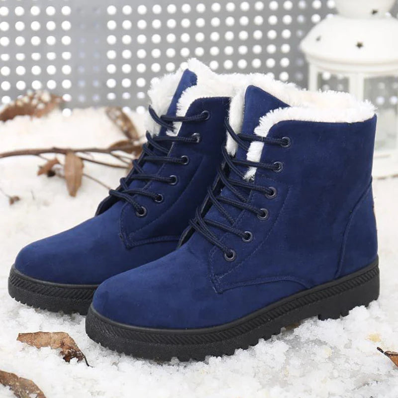 Cozy Snow Plush Platform Boots for Women